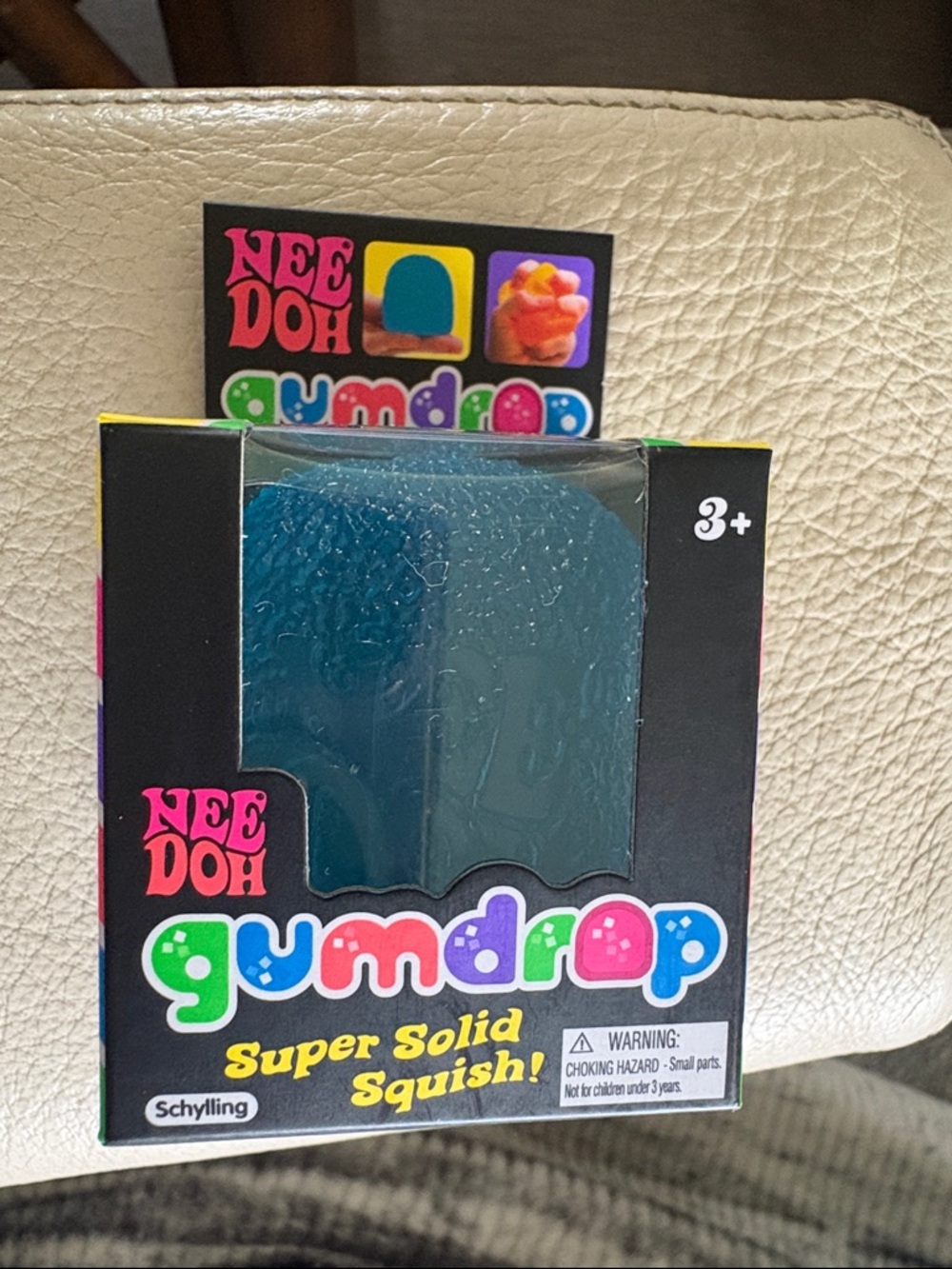 NeeDoh Gumdrop Super Solid Squish - Teal Blue